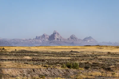 Distant Teton Mountains